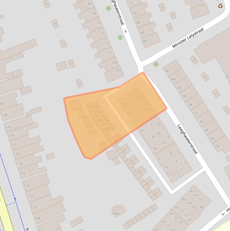 Kaart van postcodegebied 4382JK.