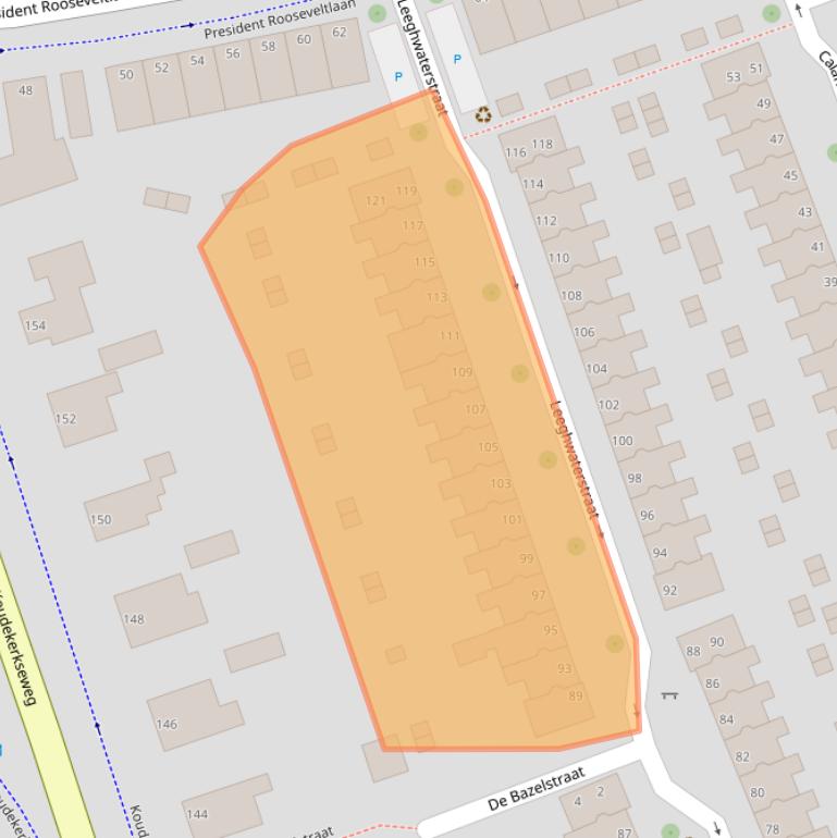 Kaart van postcodegebied 4382JM.