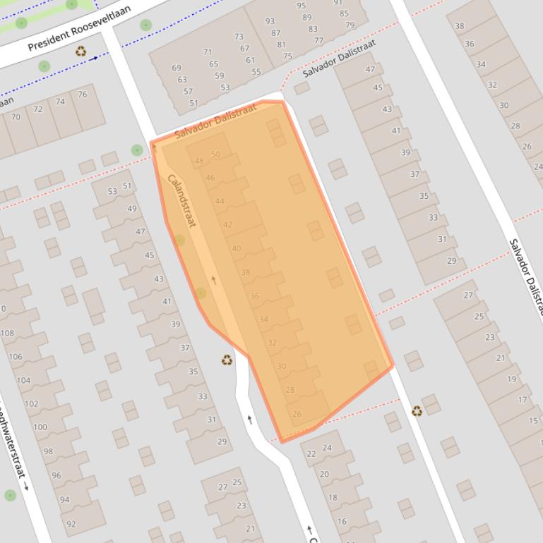 Kaart van postcodegebied 4382JZ.