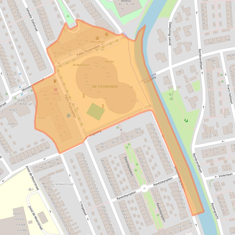 Kaart van postcodegebied 4382KB.