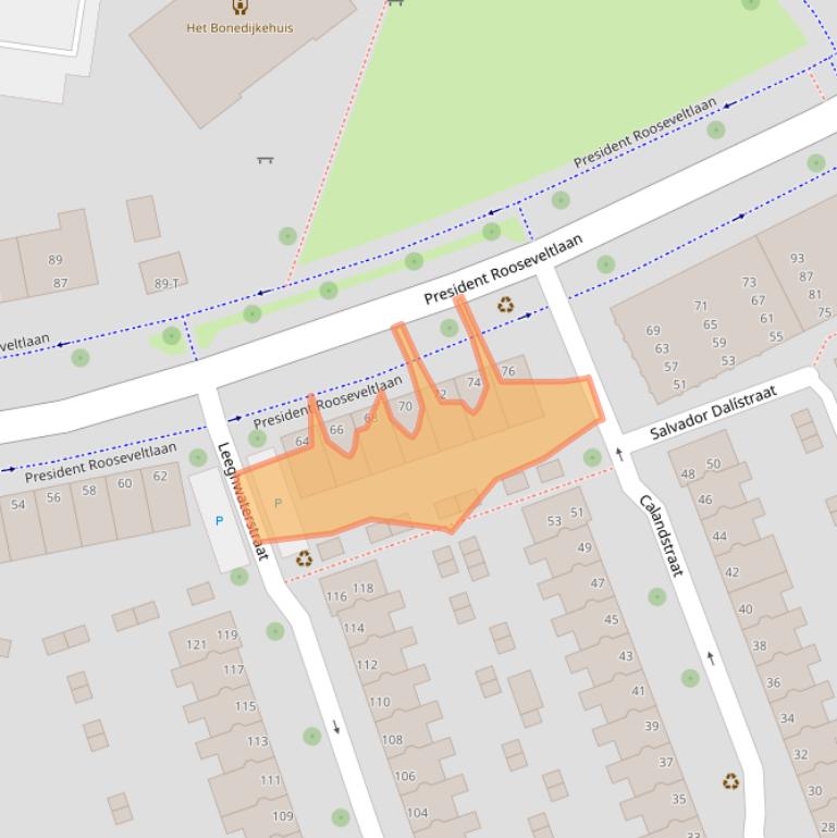 Kaart van postcodegebied 4382KT.