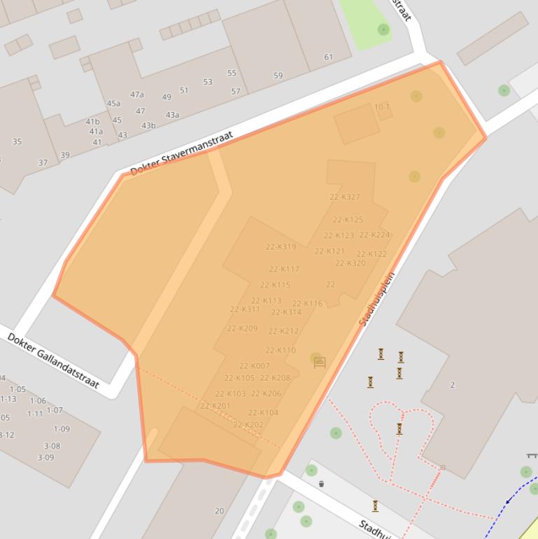 Kaart van postcodegebied 4382LJ.