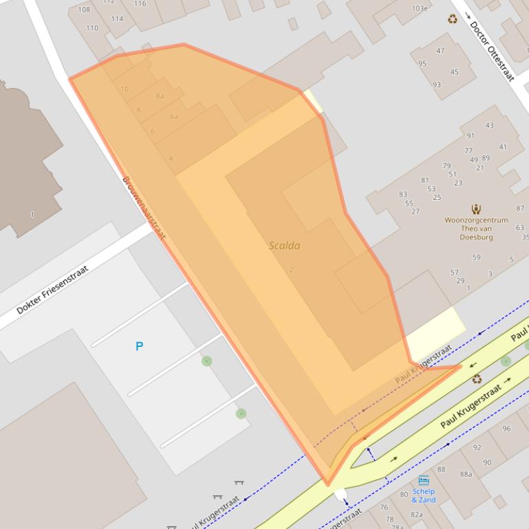 Kaart van postcodegebied 4382LK.