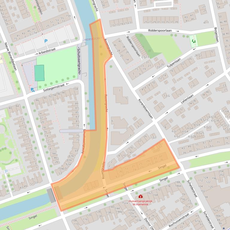 Kaart van postcodegebied 4382LL.