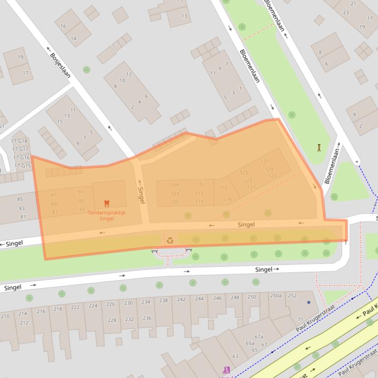 Kaart van postcodegebied 4382LN.