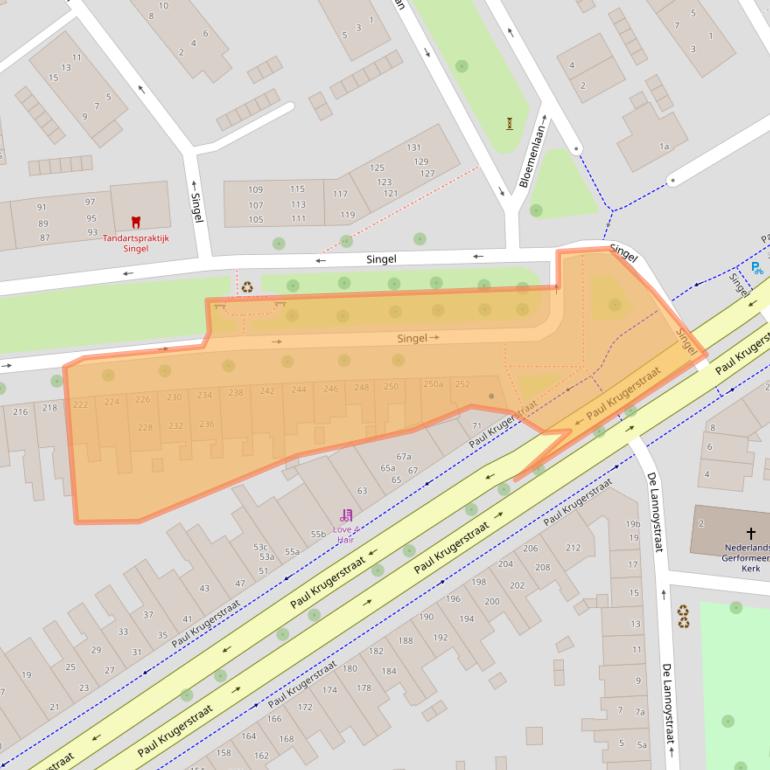 Kaart van postcodegebied 4382LT.