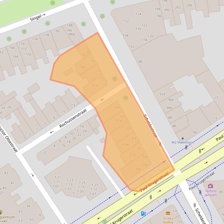 Kaart van postcodegebied 4382LX.