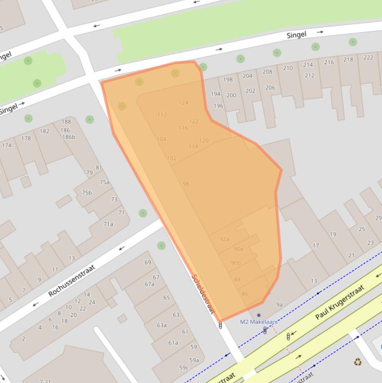 Kaart van postcodegebied 4382LZ.