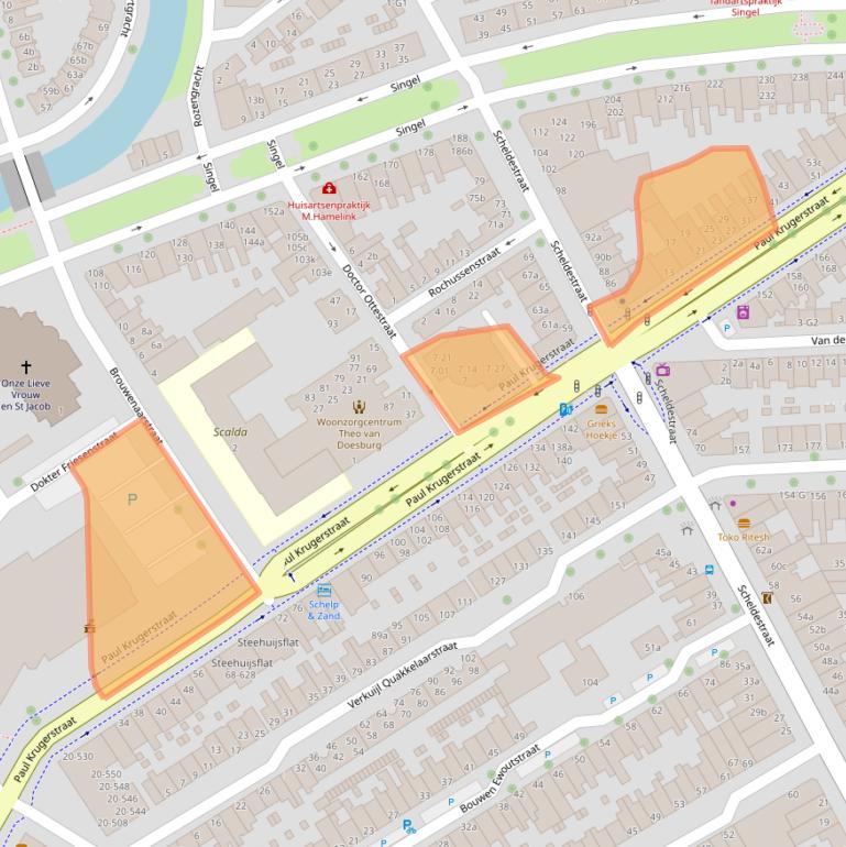 Kaart van postcodegebied 4382MA.