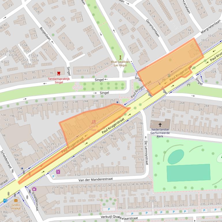 Kaart van postcodegebied 4382MB.