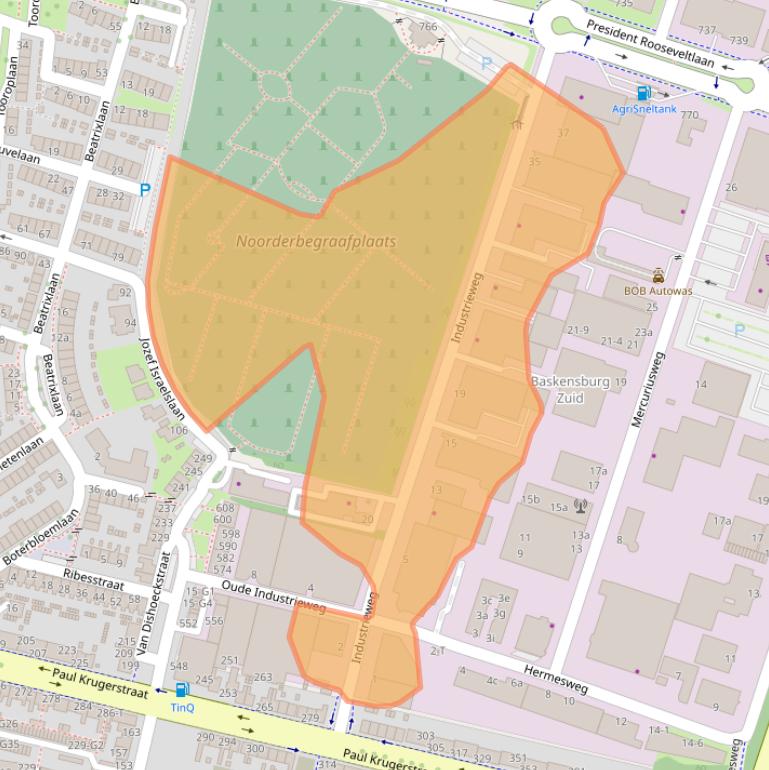Kaart van postcodegebied 4382NA.