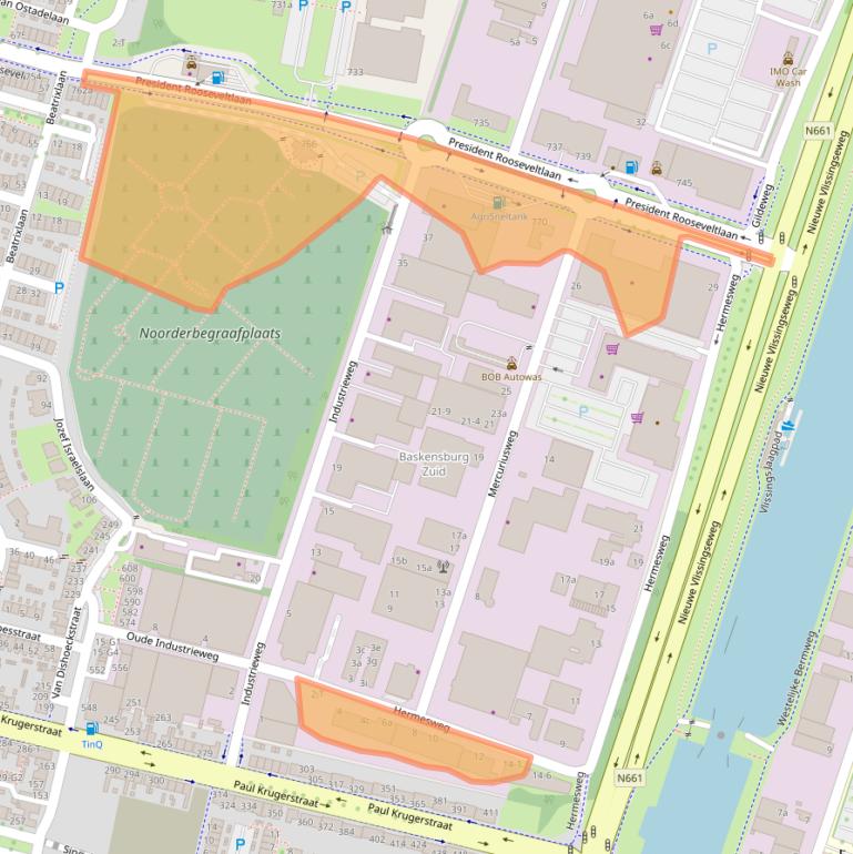 Kaart van postcodegebied 4382NB.