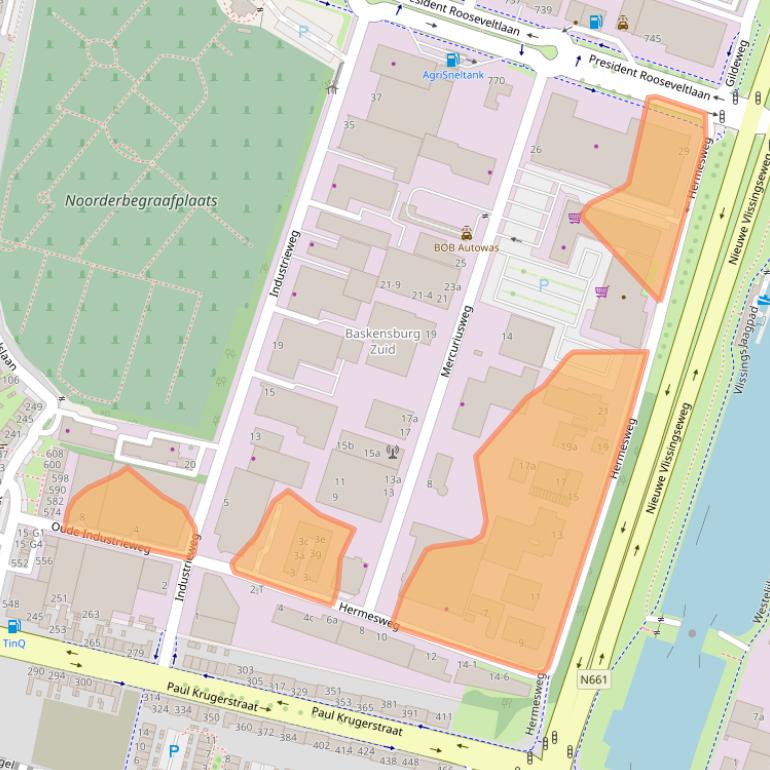 Kaart van postcodegebied 4382ND.