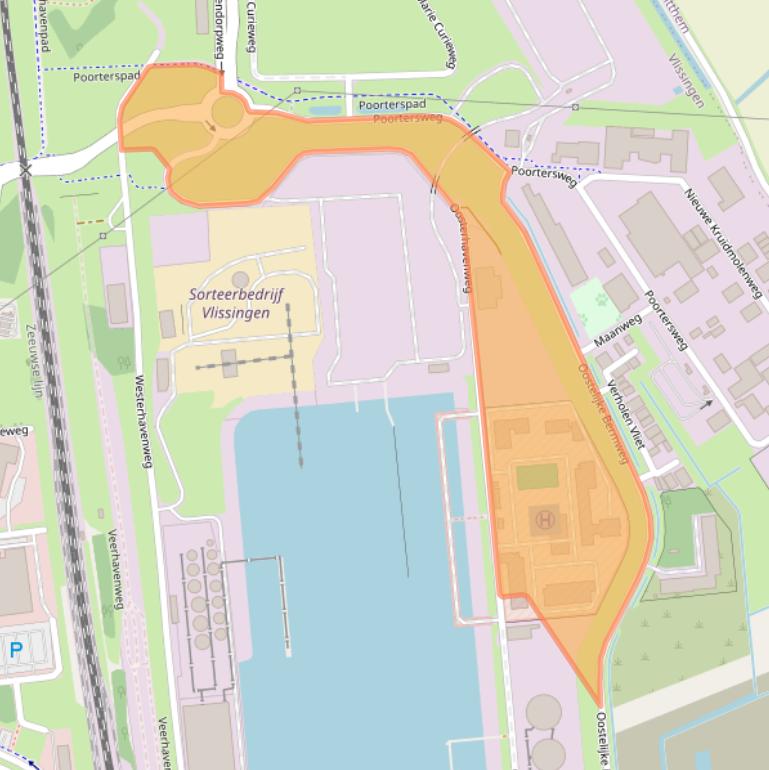 Kaart van postcodegebied 4382NK.