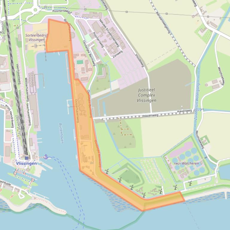 Kaart van postcodegebied 4382NL.