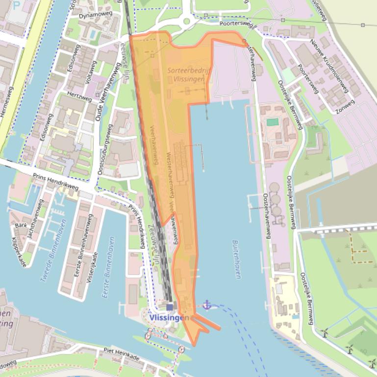 Kaart van postcodegebied 4382NM.