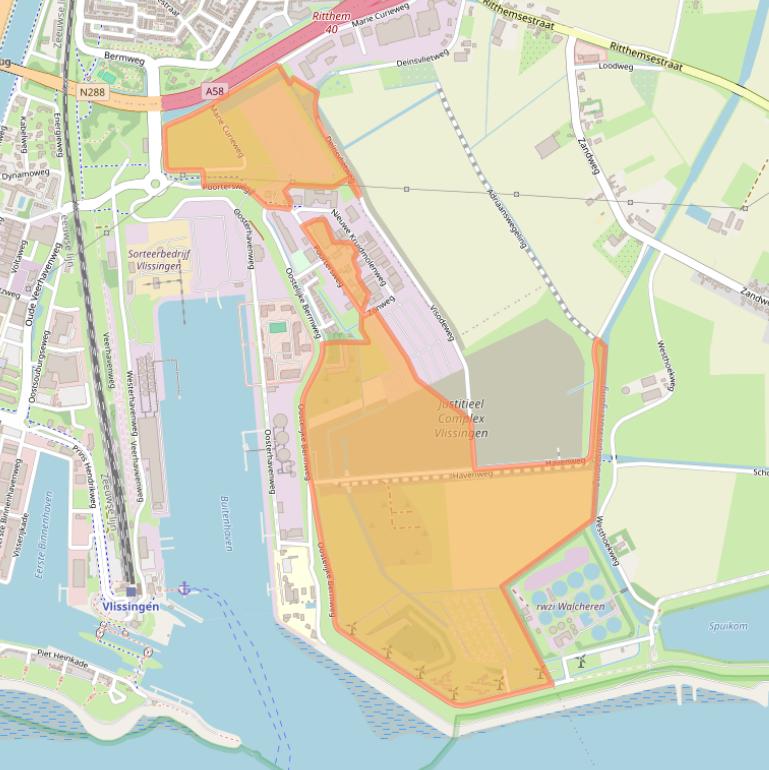 Kaart van postcodegebied 4382NP.