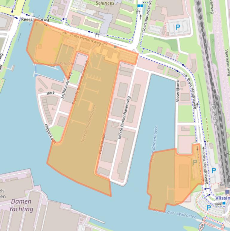 Kaart van postcodegebied 4382NS.