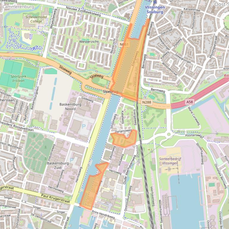 Kaart van postcodegebied 4382NV.