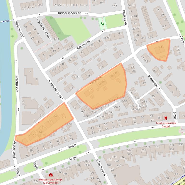 Kaart van postcodegebied 4382PC.