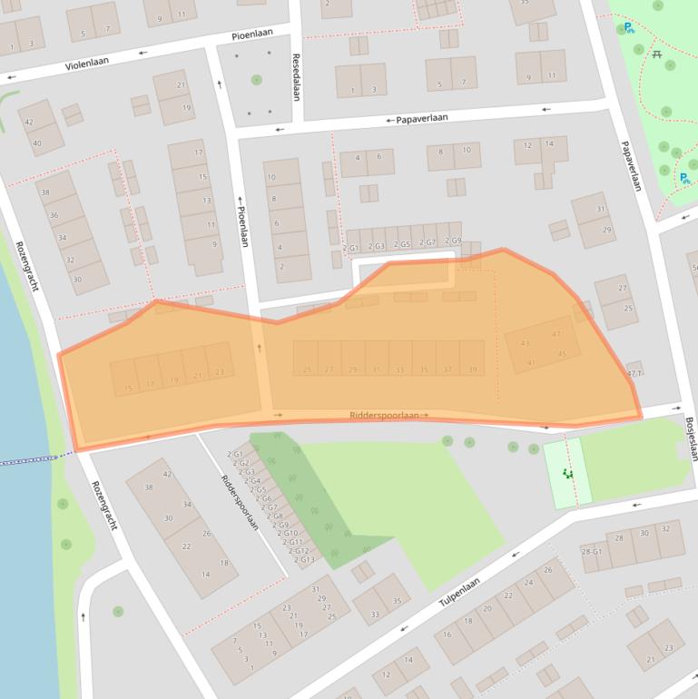 Kaart van postcodegebied 4382PH.