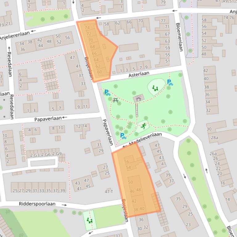 Kaart van postcodegebied 4382PV.