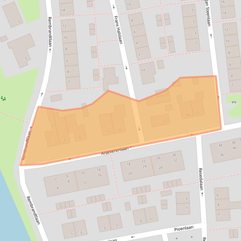 Kaart van postcodegebied 4382PW.