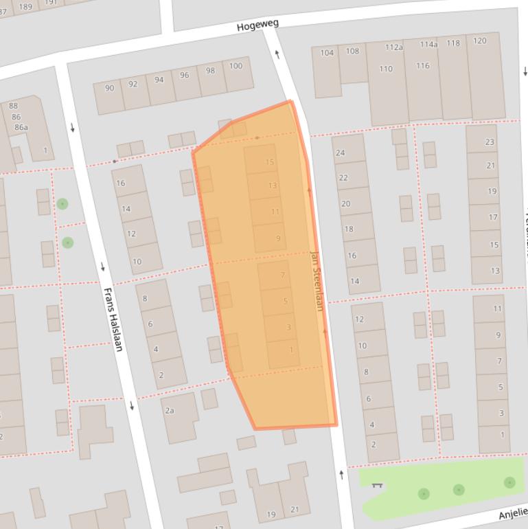 Kaart van postcodegebied 4382RD.