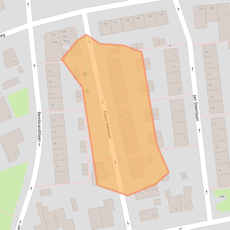 Kaart van postcodegebied 4382RG.