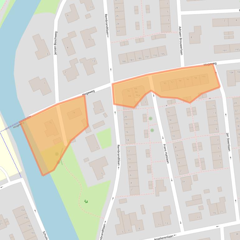 Kaart van postcodegebied 4382RJ.
