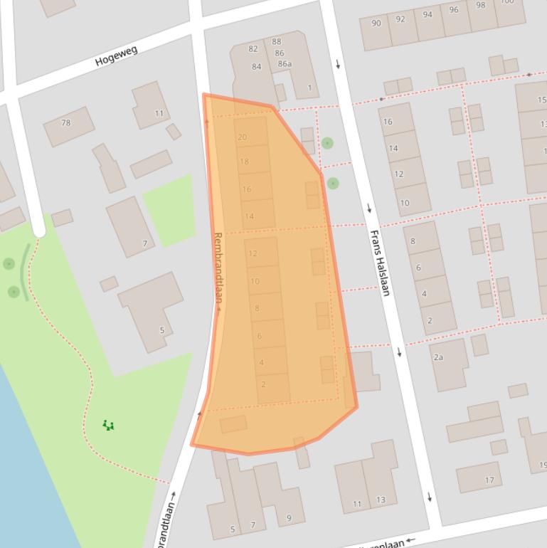 Kaart van postcodegebied 4382RM.