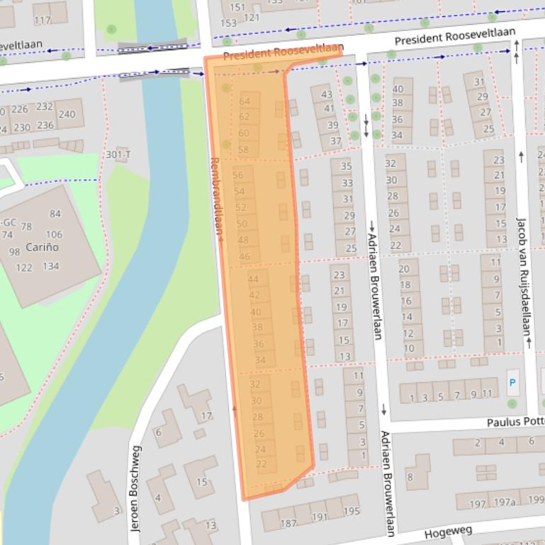 Kaart van postcodegebied 4382RN.