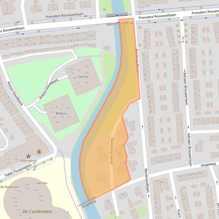 Kaart van postcodegebied 4382RP.