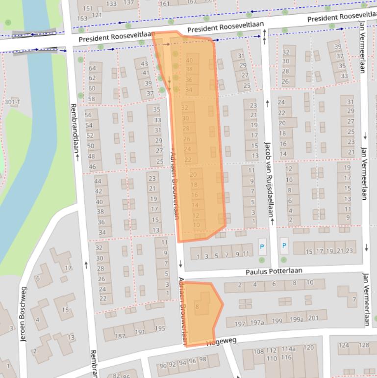 Kaart van postcodegebied 4382RS.