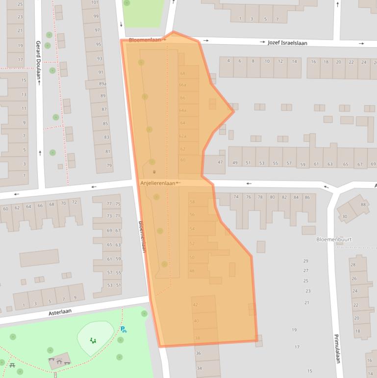 Kaart van postcodegebied 4382SH.