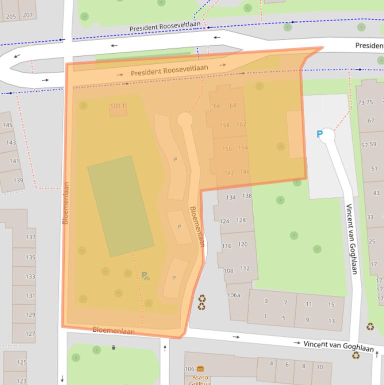 Kaart van postcodegebied 4382SM.