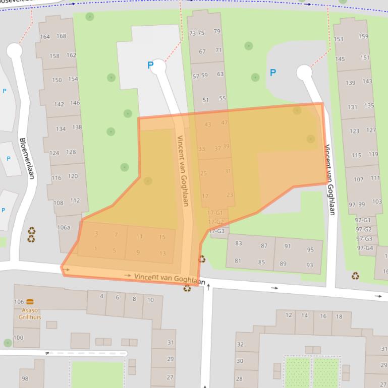 Kaart van postcodegebied 4382SN.