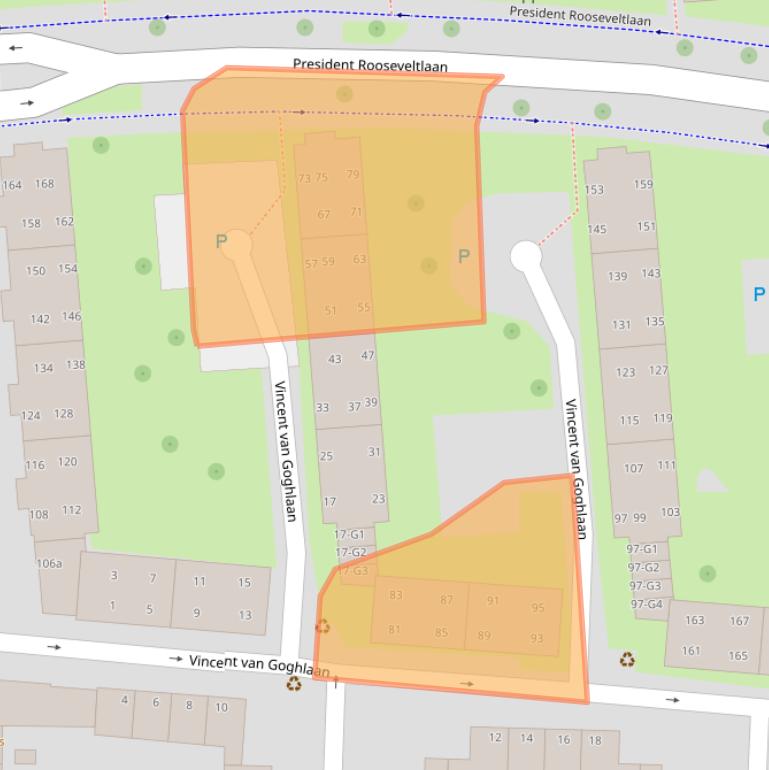 Kaart van postcodegebied 4382SP.
