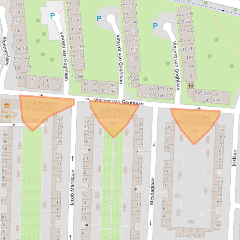 Kaart van postcodegebied 4382SX.