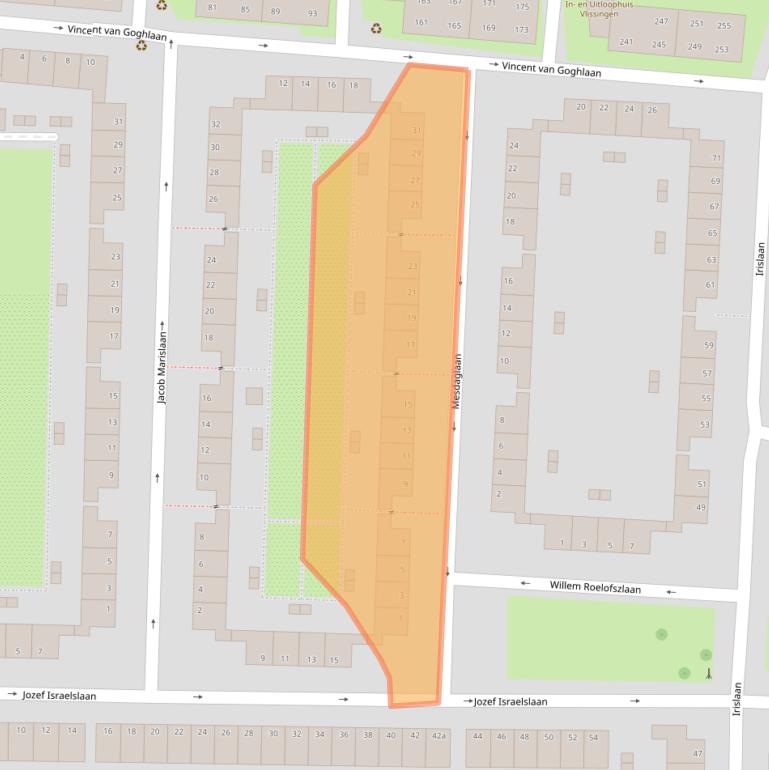 Kaart van postcodegebied 4382TB.