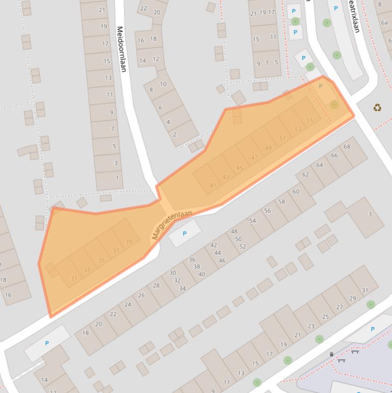 Kaart van postcodegebied 4382TG.