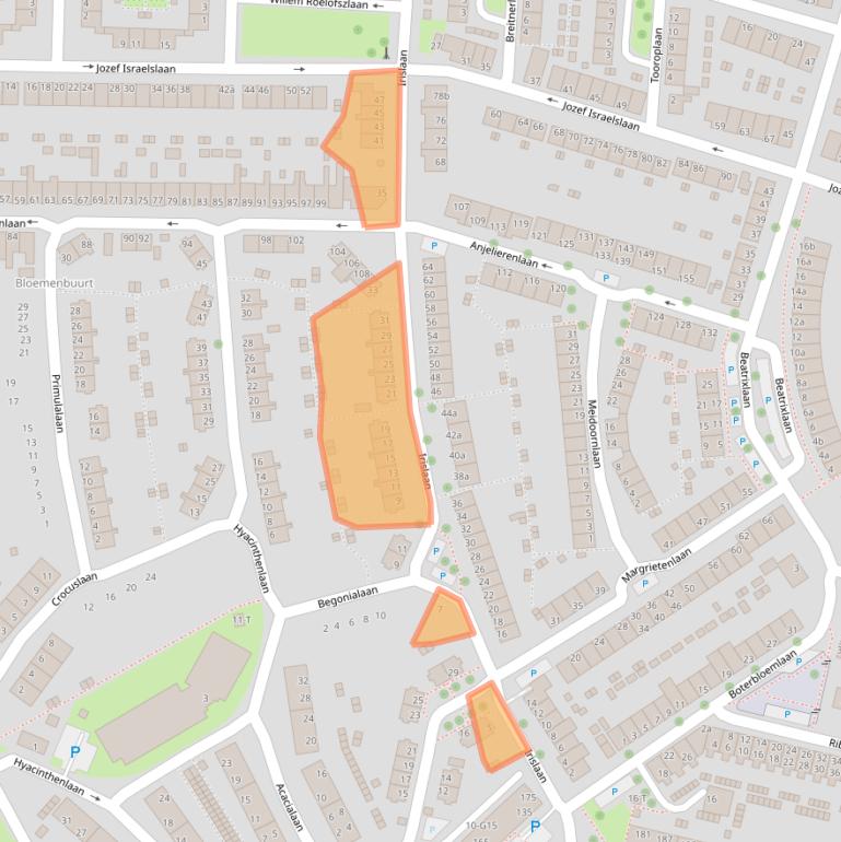 Kaart van postcodegebied 4382TL.