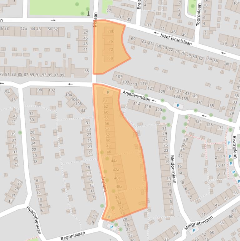 Kaart van postcodegebied 4382TP.