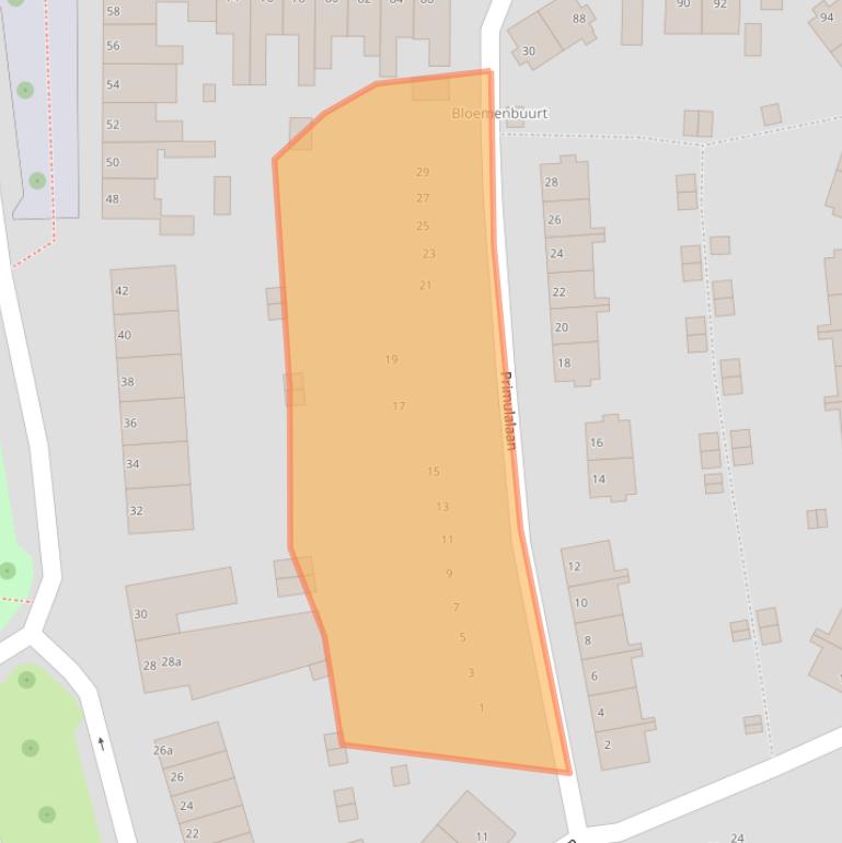 Kaart van postcodegebied 4382VB.