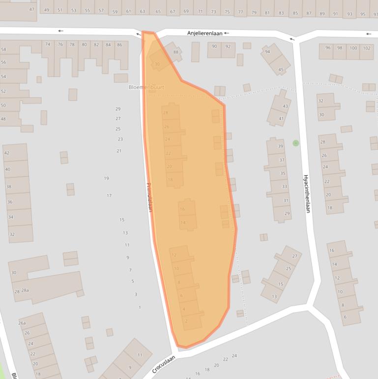 Kaart van postcodegebied 4382VC.