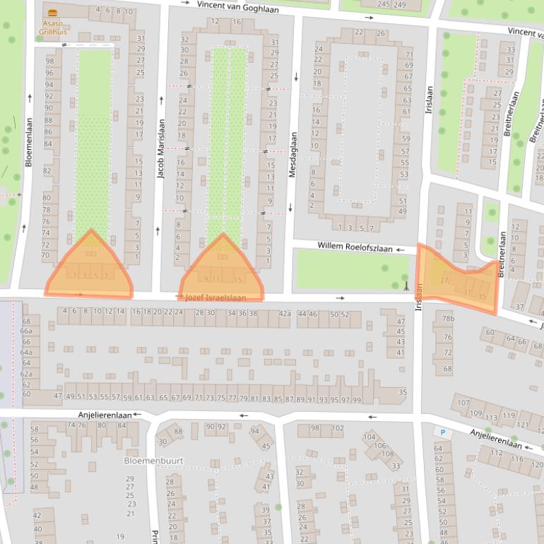 Kaart van postcodegebied 4382VK.