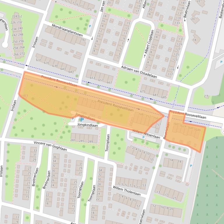 Kaart van postcodegebied 4382VX.