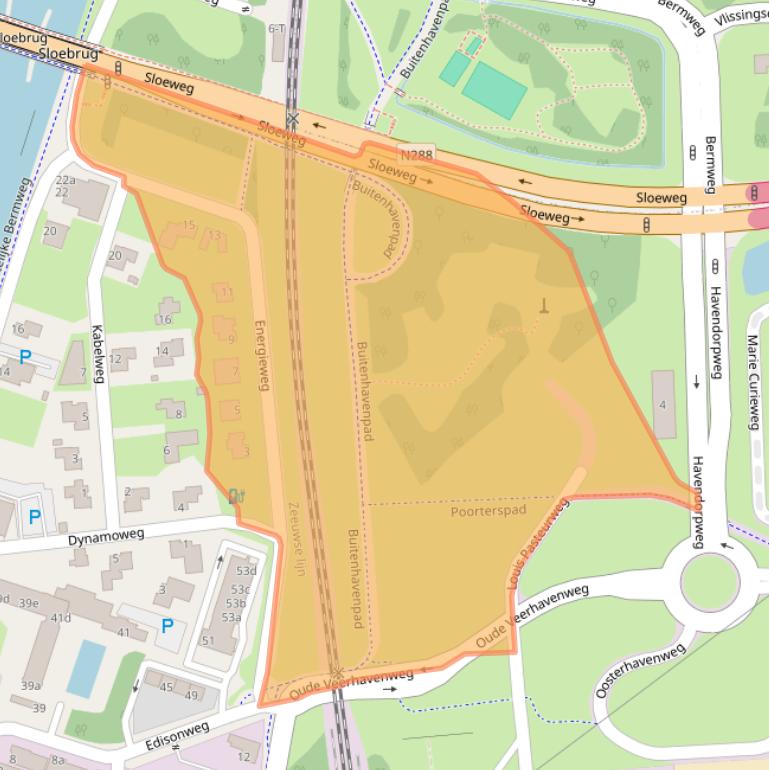 Kaart van postcodegebied 4382WW.