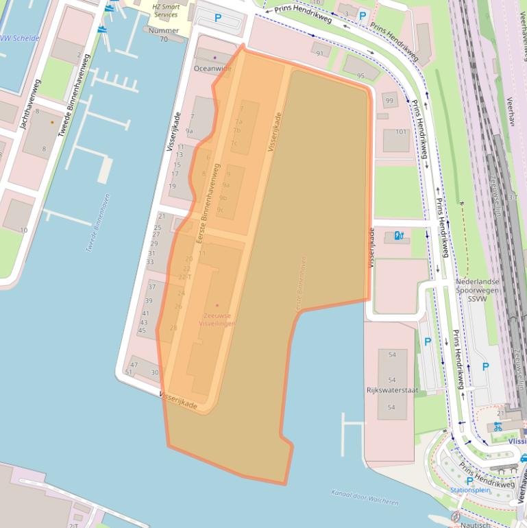 Kaart van postcodegebied 4382ZG.