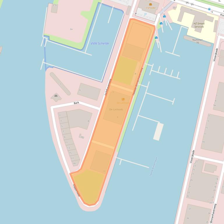 Kaart van postcodegebied 4382ZH.